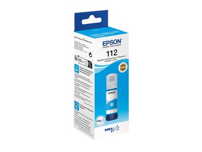 Tinta 112 EcoTank Pigment Cyan ink bottle