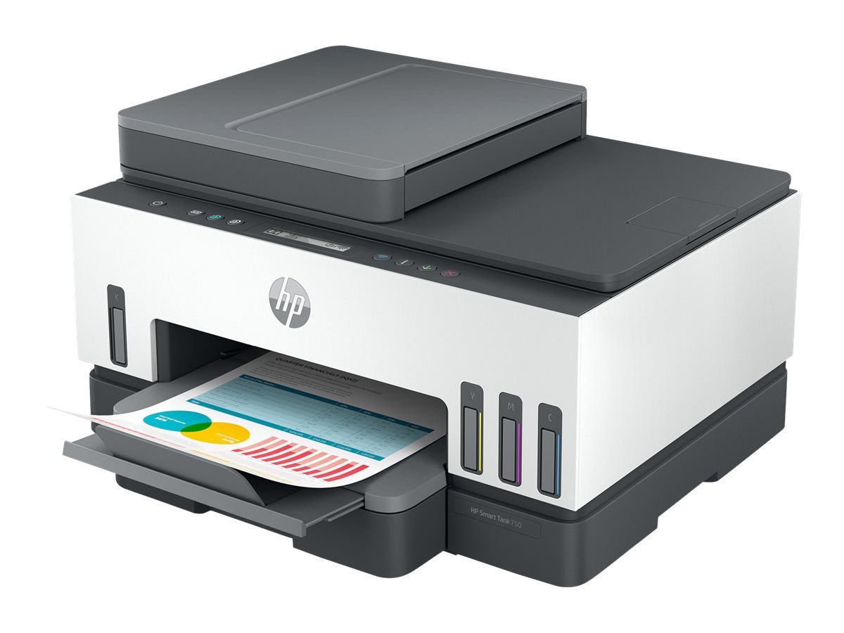 HP Smart Tank 750 All-in-One A4 Color Dual-band WiFi Ethernet Print Scan Copy Inkjet 15/9ppm
